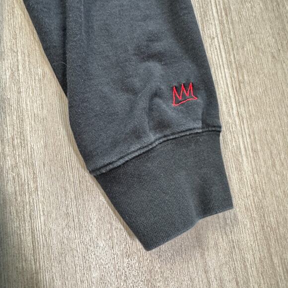 Diamond Supply x Basquiat Gem Spa Hoodie Size M Art Pullover VTG Y2K Black - Picture 4 of 7